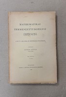 Mathematikai és Természettudományi Értesitő - XX. Kötet, 2. Füzet (1902) Csak egyben eladó 21 db !!!