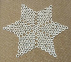 Crochet lace tablecloth (hexagonal star shape)