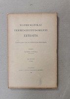 Mathematikai és Természettudományi Értesitő - XXI. Kötet, 2. Füzet (1903) Csak egyben eladó 21 db!!!