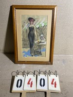 Remsey jelzéssel festmény, vegyestechnika, karton, 30 x 50 cm-es. 0404