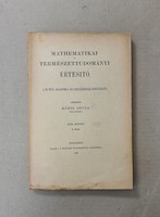 Mathematikai és Természettudományi Értesitő - XVII. Kötet, 3. Füzet (1899) Csak egyben eladó 21 db!!