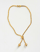 Marked monet goldtone necklace - vintag jewelry, tie effect collar, sliding carriage