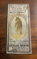 Medve fonal - lemez tábla (Müller és Fehér Budapest, reklám tábla,)