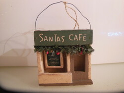 Christmas tree decoration - tree - cafe - 8 x 8 x 3 cm - exclusive - German - flawless