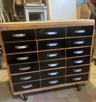 Retro styled multi-drawer workshop cabinet