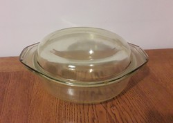 Round saale glas Jena bowl with lid