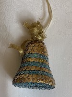 Christmas bell with fairy sequins 5.5 cm high.