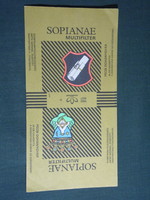 Tobacco cigarette label, sopianae multifilter cigarette with smoke filter, Pécs tobacco factory