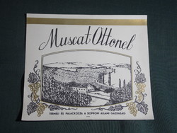 Wine label, Sopron winery, wine farm, muscat ottonel wine