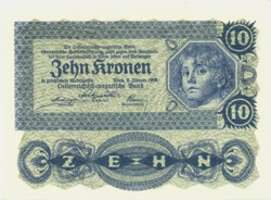 Ausztria 10 korona 1922 UNC