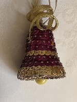 Christmas bell with fairy sequins 5.5 cm high.