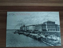 Budapest, Danube and Academy Palace, State House, Parliament, stamped 1913, schwarz i. Expenditure