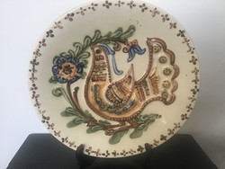 Folk ceramic convex pattern 31cm wall plate