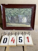 S. J. szignóval festmény, olaj, vászon, 45 x 33 cm-es. 0451