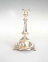 Silver candle holder (ngy1) - with tendril decor on the base