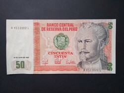 Peru 50 Intis 1987 aUnc