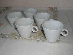 Fehér porcelán csésze, bögre ( 5 db. )
