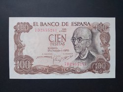 Spanyolország 100 Pesetas 1970 Unc-