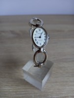 Silver anchor antique women's wristwatch