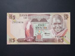 Zambia 5 kwacha 1986 unc