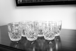 6 crystal whiskey glasses