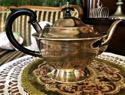 Beautiful, antique, approx. 100-year-old, silver-plated, tea or coffee pot, classic style