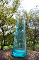 Colored glass vase turquoise blue vase