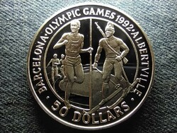 Cook-szigetek olimpiai és téli olimpiai játékok .925 ezüst 50 Dollár 1989 PP (id66331)