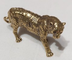 Miniature brass tiger figurine