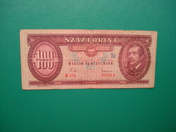 100 forint 1960  alacsony sorszám! 000019  A