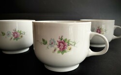 Alföldi 3 db vitrin teáscsésze virágcsokros rózsaszín virágos cappuccino csésze Bella