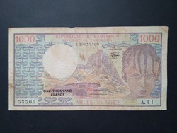 Central African States Cameroon 1000 francs 1984 f-