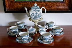 Enoch wedgwood asiatic pheasants tea set for 6 people.