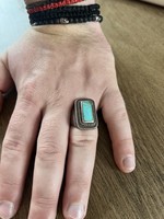 Original silver ring with turquoise stone