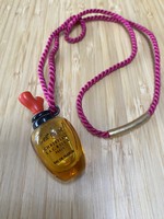 Christian lacroix perfume glass pendant with cord necklace