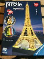 Eiffel torony  ,3D kirakó, világító alappal .