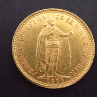 József Ferencz gold 10 crowns 3.3875 g 1906!