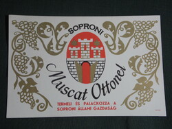Wine label, Sopron, winery, wine farm, Sopron muscat ottonel wine