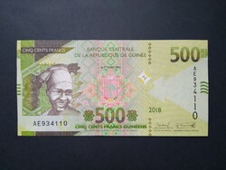Guinea 500 Francs 2018 Unc