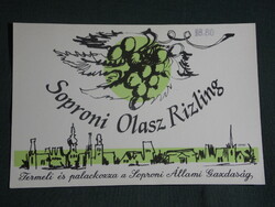 Wine label, Sopron winery, wine farm, Sopron Italian Riesling wine