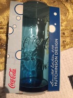 Blue coca-cola glass cup (26)