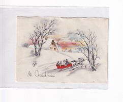 K:132 Merry Christmas-Búék. Card-postcard postmarked