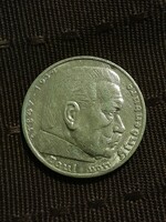 Németország - Harmadik Birodalom ezüst 5 márka (Reichsmark) "Hindenburg" 1935 G