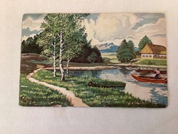 Old postcard, art postcard.