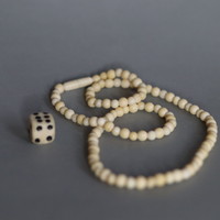 Antik csont nyaklánc / Antique tusk bead necklace