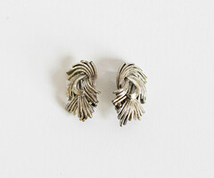 Pair of vintage coro earrings - marked ear clips