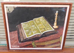 Balla painting, book still life