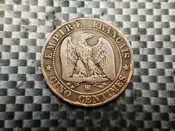France 5 centime, 1861 mint mark bb - Strasbourg