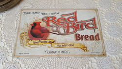 Red Bird Bread bádog reklámtábla