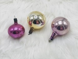 Retro glass Christmas tree decoration, purple-gold sphere, you can even get creative